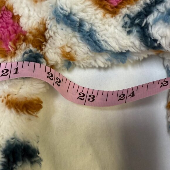 Eddie Bauer Aztec Sherpa Fleece Pullover Women’s Large Cream Multi 1/4 Zip EUC - Picture 9 of 10